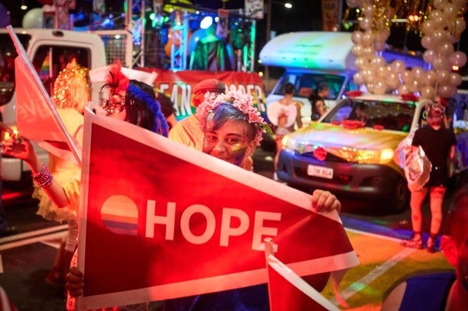 Mardi Gras 2017 Hope Flag