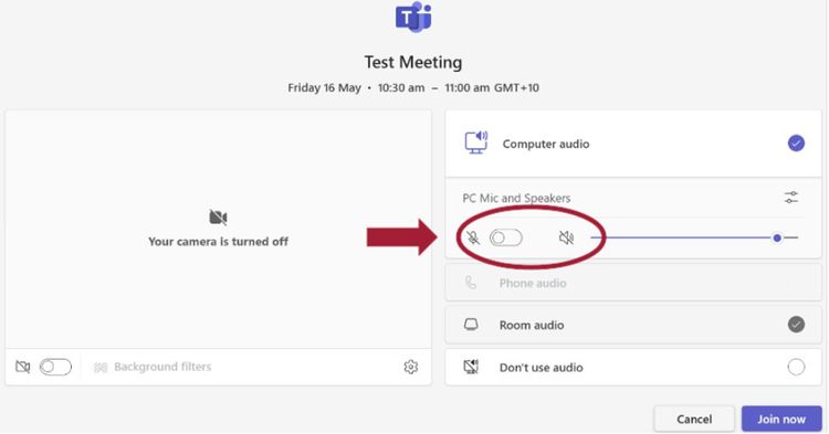 Screenshot of Microsoft Teams