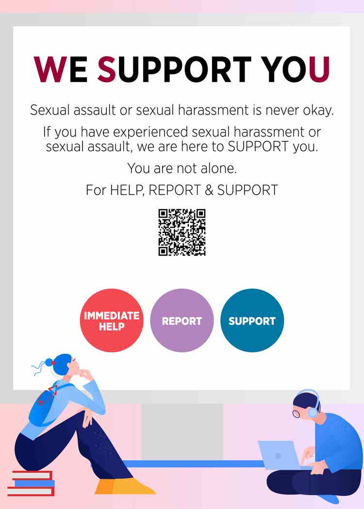 We Support You. Sexual harm is never OK