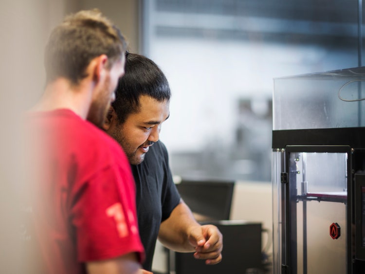 PATHE (Pacific Islander) Civil Engineering student John Pere at Penrith LaunchPad (3D Printing)